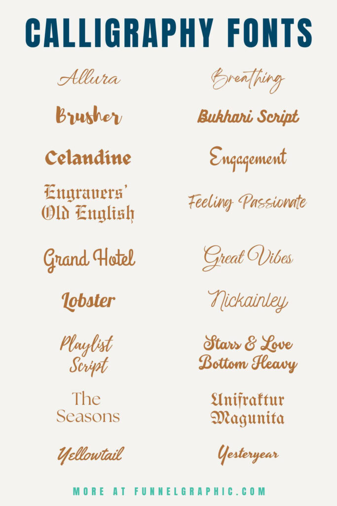 Best free calligraphy fonts in canva for 2025 designs