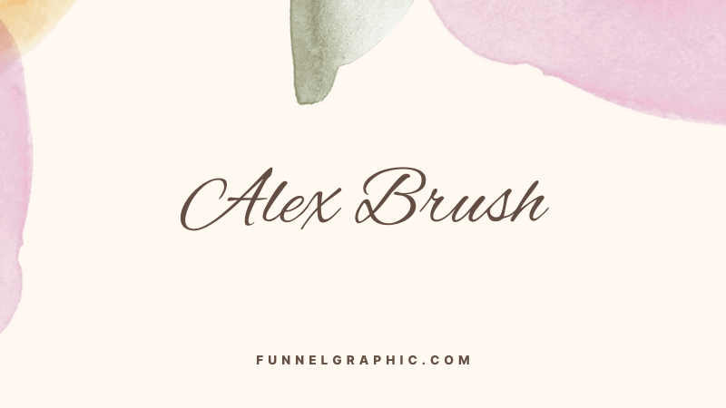 Alex Brush - Canva fonts with long tails