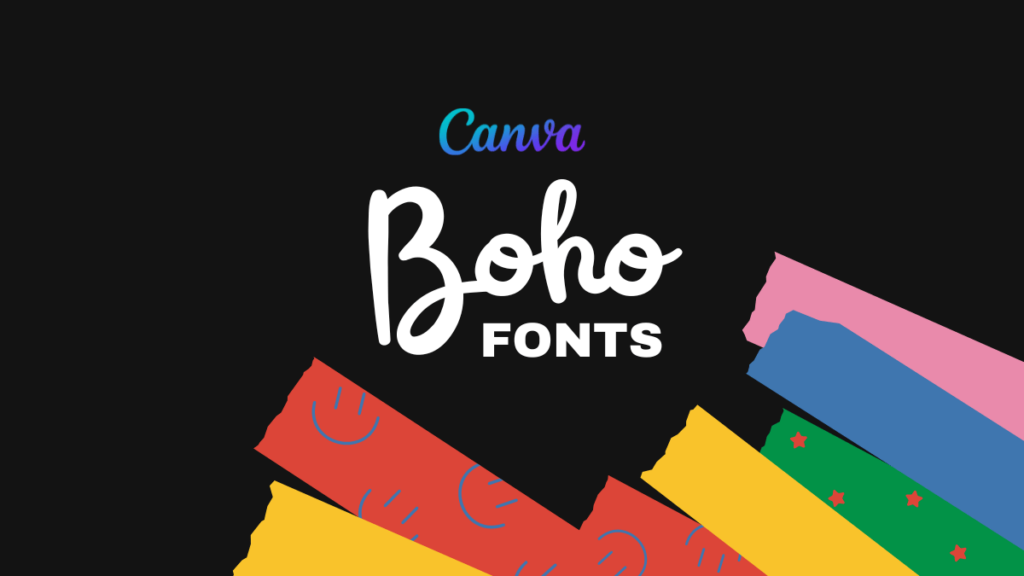 Boho fonts in Canva