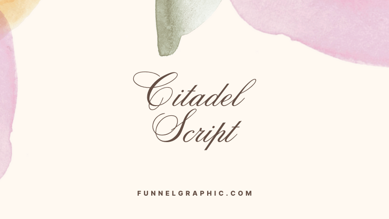 Citadel Script - Canva fonts with long tails