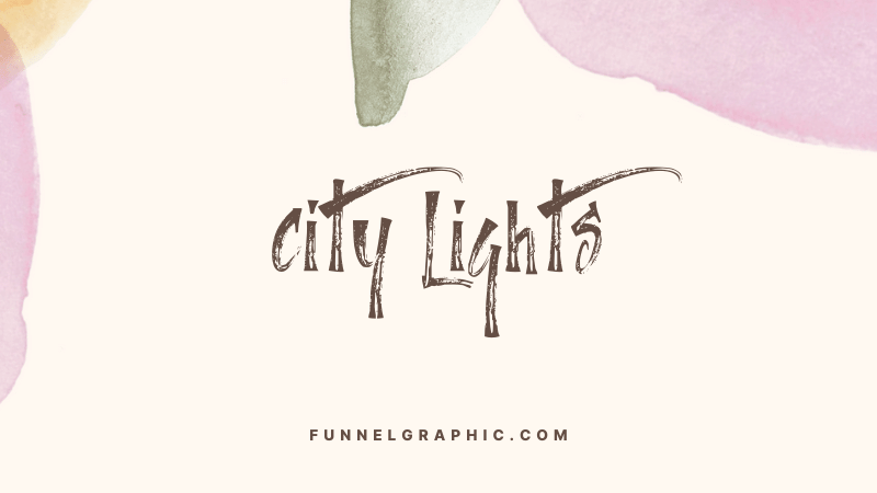 City Lights - Canva fonts with long tails