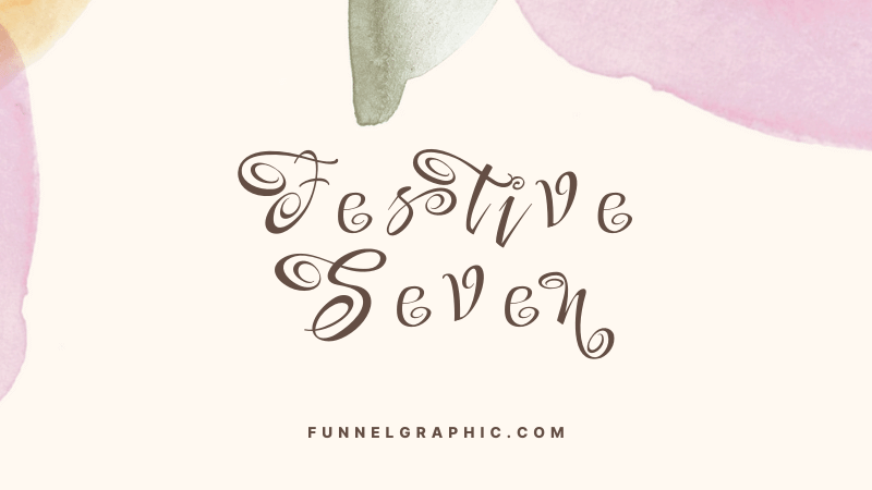 Festive Seven - Canva fonts with long tails