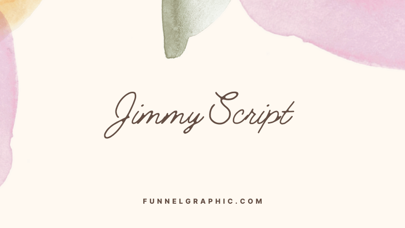 Jimmy Script - Canva fonts with long tails