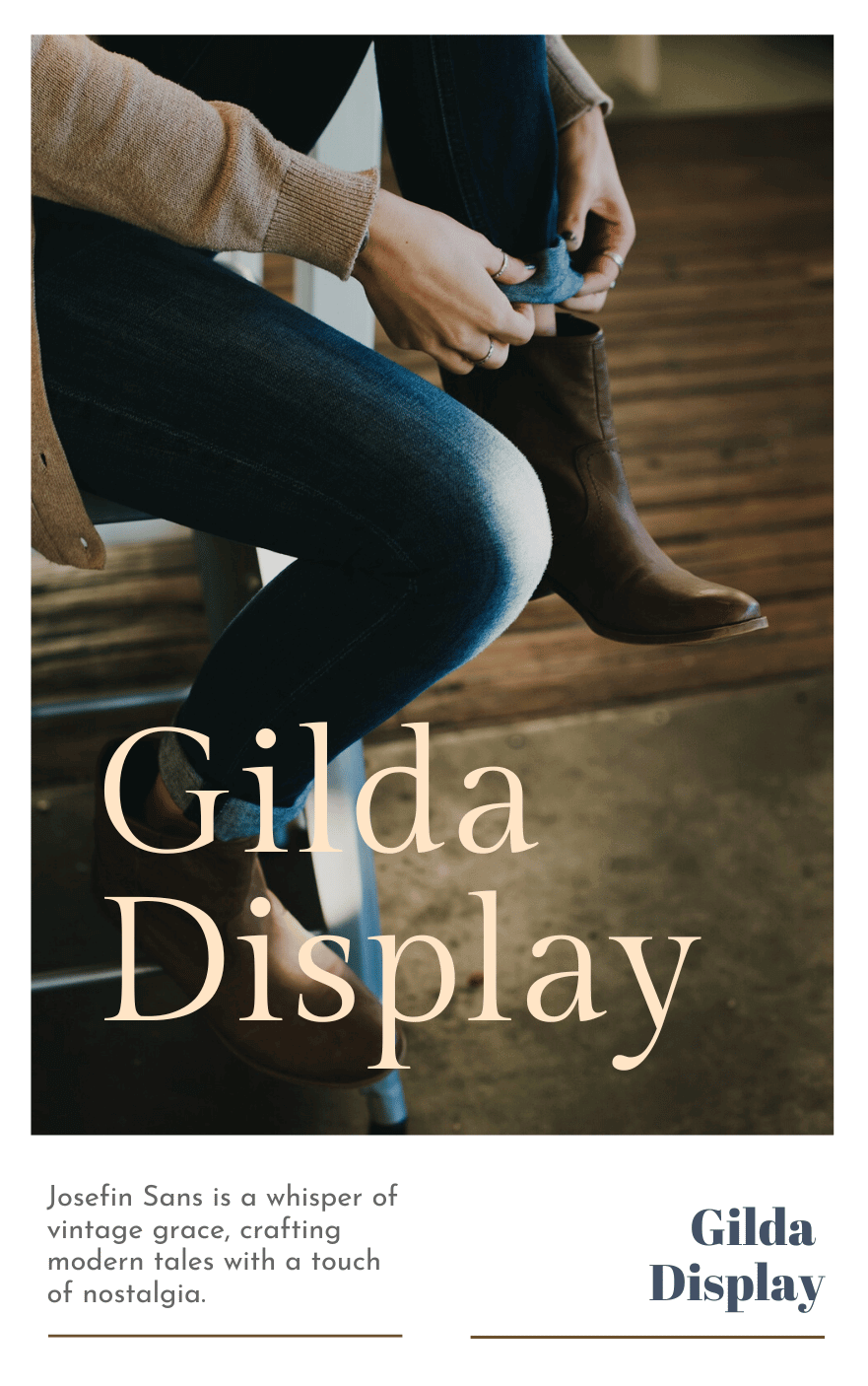 Josefin Sans Font Pairing With Gilda Display