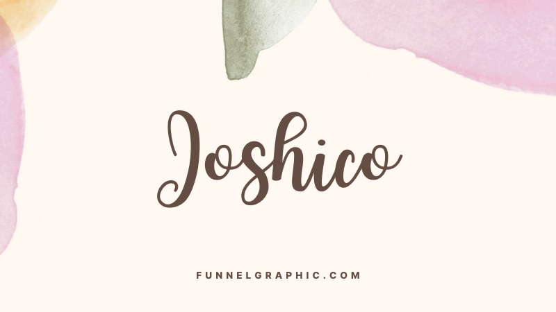 Joshico - Canva fonts with long tails