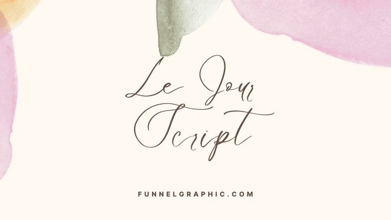 Le Jour Script - Canva fonts with long tails