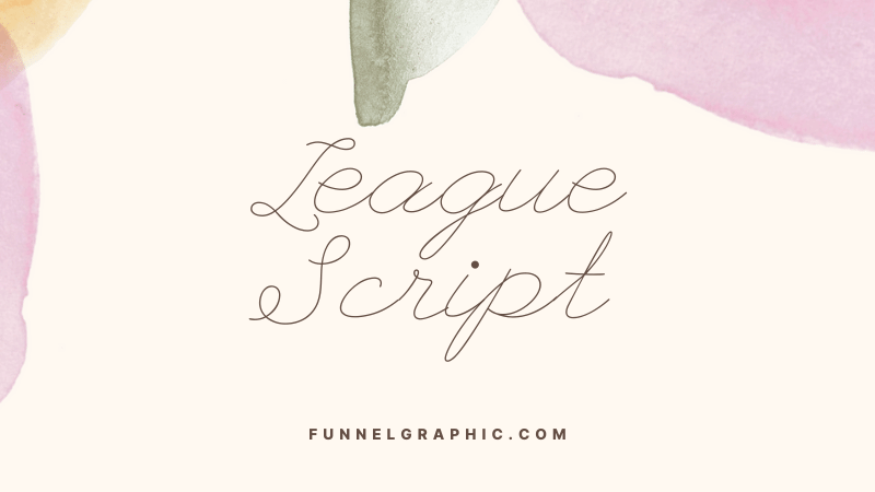 League Script - Canva fonts with long tails