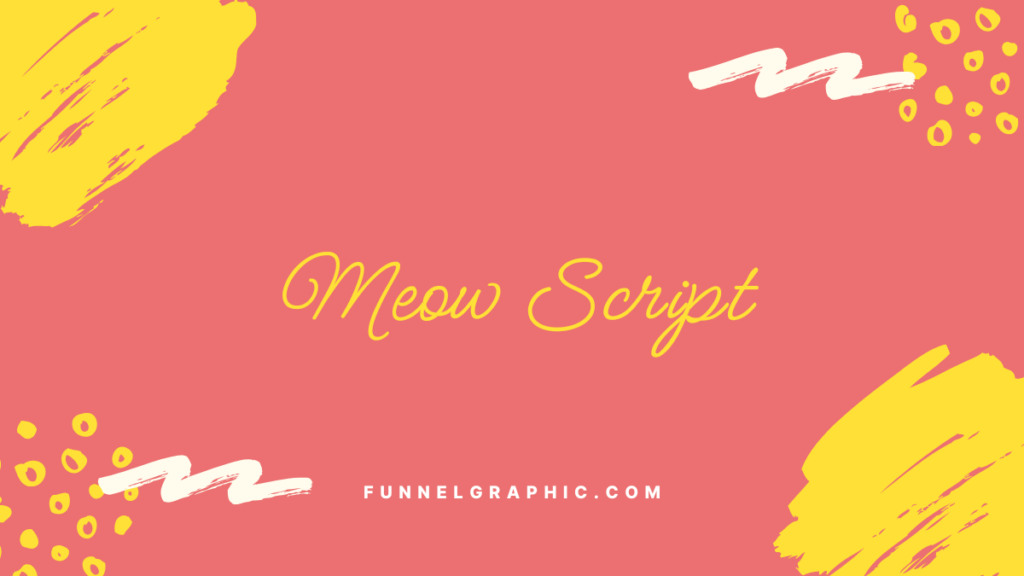 Meow Script - Disney font on canva