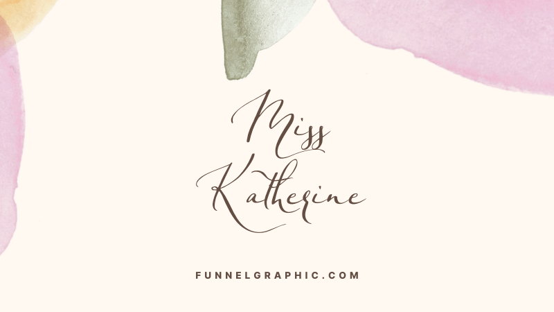 Miss Katherine - Canva fonts with long tails