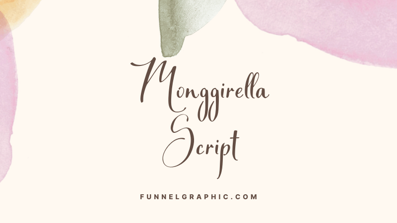 Monggirella Script - Canva fonts with long tails