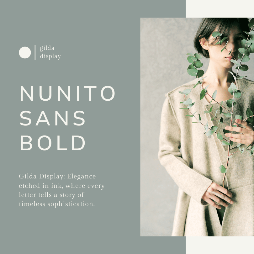Nunito Sans Bold Font Pairing With Gilda Display