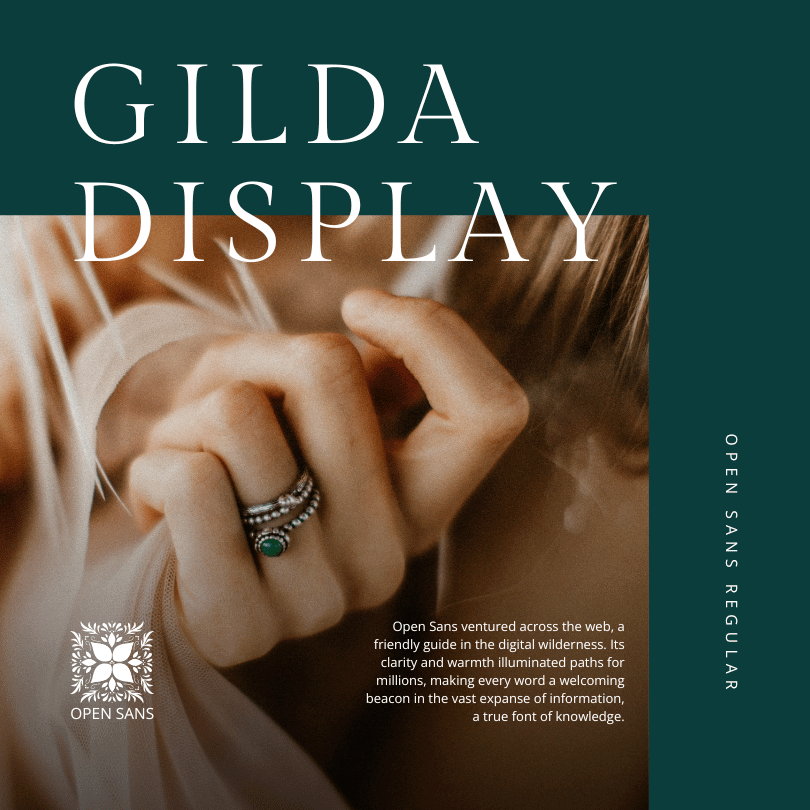 Open Sans Font Pairing With Gilda Display