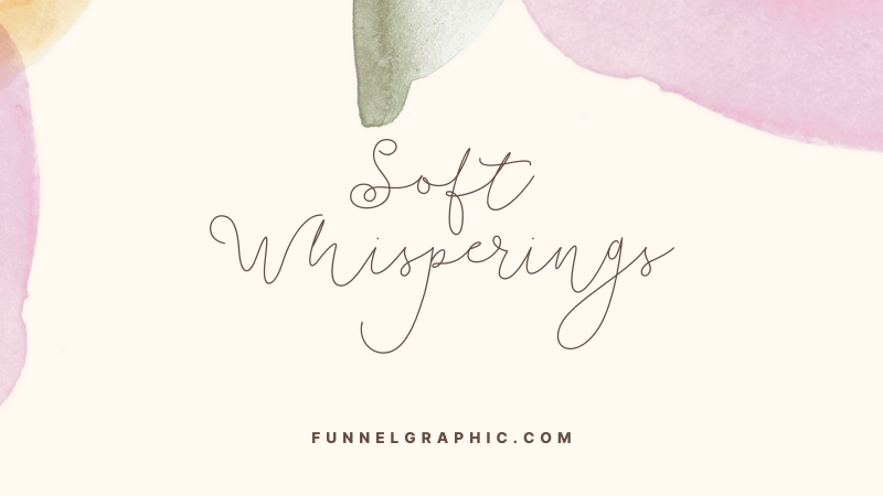 Soft Whisperings - Canva fonts with long tails