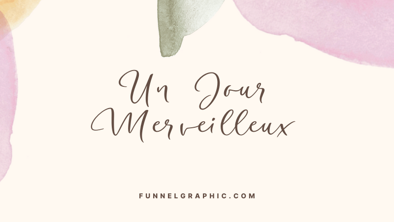 Un Jour Merveilleux - Canva fonts with long tails