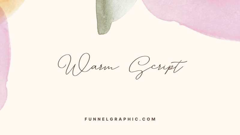 Warm Script - Canva fonts with long tails