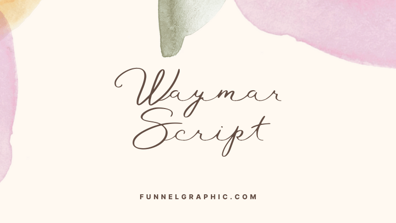 Waymar Script - Canva fonts with long tails