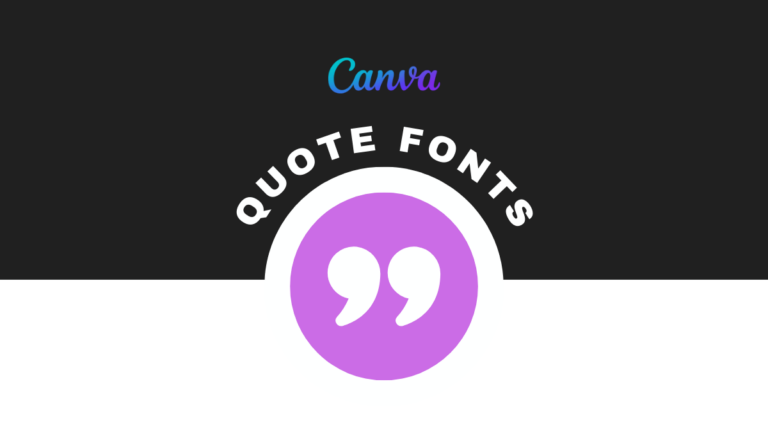 quote fonts in Canva