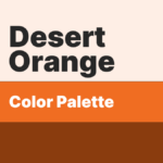 Desert orange color palette