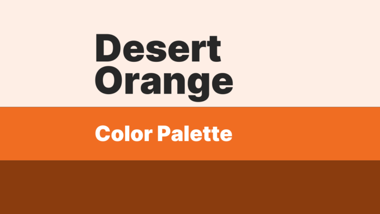 Desert orange color palette