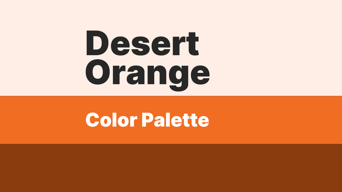 Desert Orange Color Palette of 2024