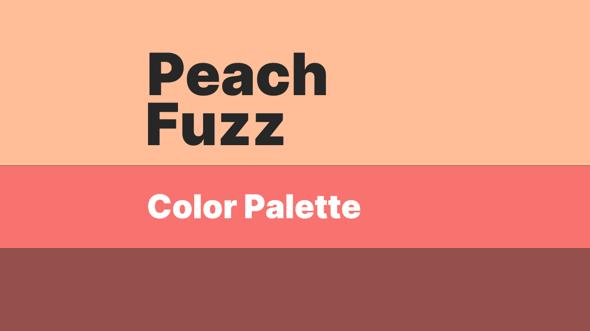 Peach Fuzz Color Palette: Pantone Color of the Year 2024
