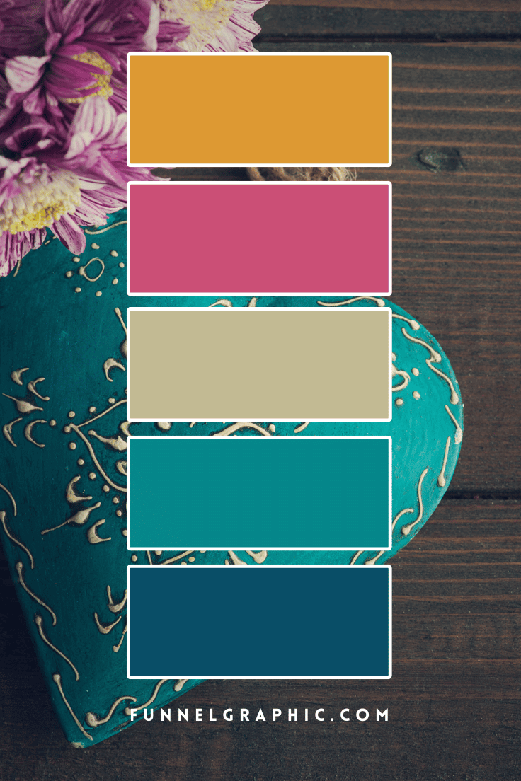 Raspberry Pink and Dark Teal Color Palette + Jewel Tone