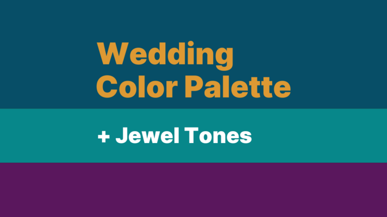 Wedding color palettes and jewel tones