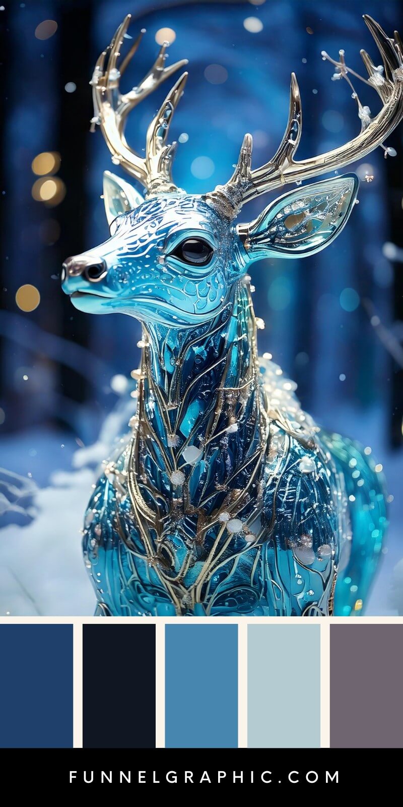 blue christmas robotic reindeer
