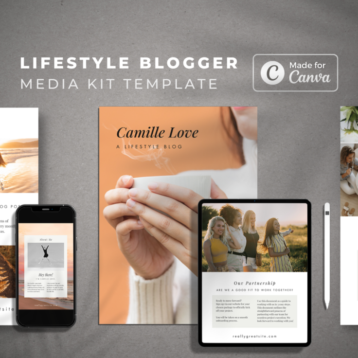 lifestyle blogger media kit slide deck cover