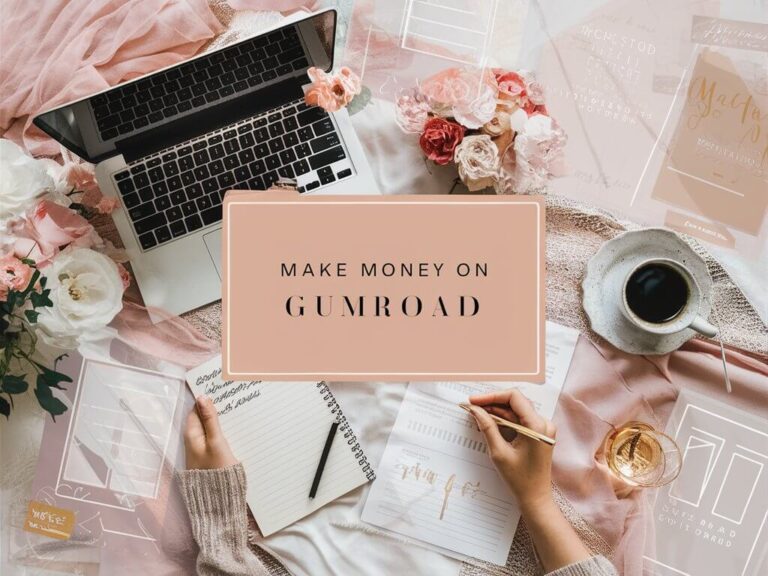 A beautifully styled flat lay featuring a feminine workspace with a laptop, a notepad, and a cup of coffee