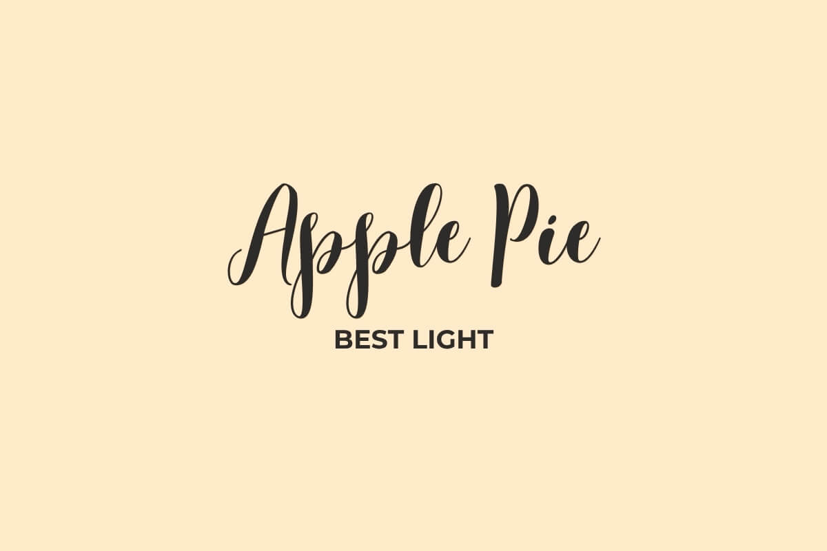 17 Free and Customizable Fall Font Design: Canva Autumn Fonts 5 Stylized text on beige background reads "Apple Pie" in elegant script, followed by "Best Light" in bold, modern font.