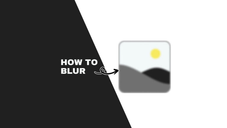 The image tutorial showcases a step-by-step guide on how to blur a picture, featuring a sun and hills in the example.
